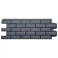 Фасадная панель Grand Line Состаренный кирпич Design Графит со швом RAL 9005 995х390 мм