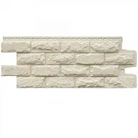 Фасадная панель Grand Line Колотый камень Classic Молочный 992х392 мм