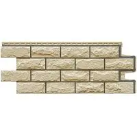 Фасадная панель Grand Line Колотый камень Design Бежевый со швом RAL 7006 992х392 мм