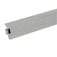 Плинтус напольный с центральной планкой 55мм 2,2м "Идеал Классик", 282 Палисандр серый