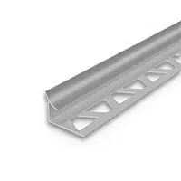 Раскладка внутренняя для плитки 8мм 2,5м "Идеал", Серебристый