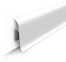 Плинтус напольный с центральной планкой 70мм 2,2м "Идеал Классик", 001 Белый