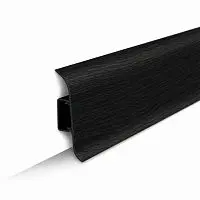 Плинтус напольный с центральной планкой  85мм 2,2м "Идеал Классик", 302 Венге черный