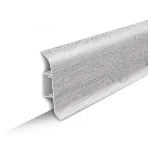 Плинтус напольный с центральной планкой 70мм 2,2м "Идеал Классик", 432 Дуб платиновый - купить в интернет-магазине Diopt.ru