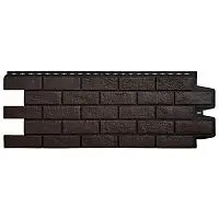 Фасадная панель Grand Line Состаренный кирпич Design Шоколадный со швом RAL 9005 995х390 мм