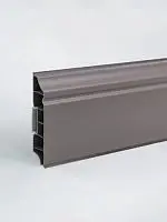 Плинтус напольный фигурный 80мм 2,2м "Идеал Дюра", 036 Платиново-серый