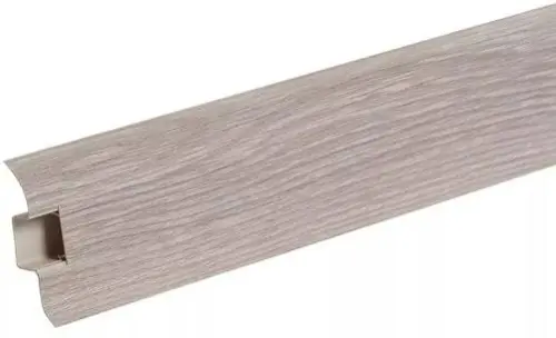 Плинтус напольный с центральной планкой 55мм 2,2м "Идеал Классик", 215 Дуб снежный - купить в интернет-магазине Diopt.ru