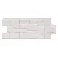 Фасадная панель Grand Line Крупный камень Classic Молочный 982х383 мм