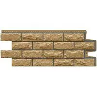 Фасадная панель Grand Line Колотый камень Design Песочный со швом RAL 7006 992х392 мм