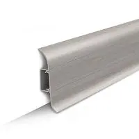 Плинтус напольный с центральной планкой 55мм 2,2м "Идеал Классик", 268 Клен серый