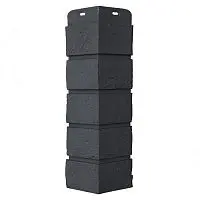 Угол наружный Grand Line Состаренный кирпич Classic Графит 390х120х120 мм