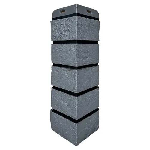 Угол наружный Grand Line Состаренный кирпич Design Графит со швом RAL 9005 390х120х120 мм - купить в интернет-магазине Diopt.ru