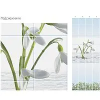 Стеновая панель ПВХ Кронапласт Unique Подснежники 2700х250 мм