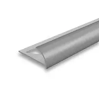 Раскладка наружная для плитки 8мм 2,5м "Идеал", Серебристый