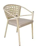 Стул Латте с подушкой, бежевый