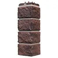 Угол наружный Grand Line Колотый камень Design Plus Кофе с темно-бежевым швом 392х153х153 мм