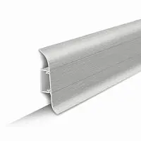 Плинтус напольный с центральной планкой  85мм  2,2м "Идеал Классик", 186 Алюминий