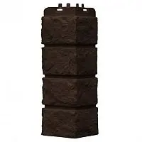 Угол наружный Grand Line Колотый камень Classic Шоколадный 392х153х153 мм