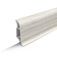 Плинтус напольный с центральной планкой 70мм 2,2м "Идеал Классик", 267 Клен белый