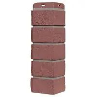 Угол наружный Grand Line Состаренный кирпич Design Plus Корица с темно-бежевым швом 390х120х120 мм