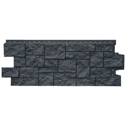 Фасадная панель Grand Line Дикий камень Classic Графит 978х388 мм - купить в интернет-магазине Diopt.ru