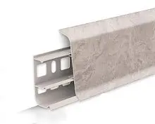 Плинтус Идеал (IDEAL) 85  мм коллекция "Deconika",  549 Лофт светло-бежевый