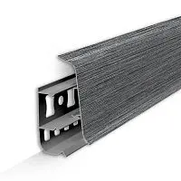 Плинтус Идеал (IDEAL) коллекция "Deconika"187 Алюминий темный