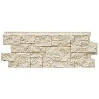 Фасадная панель Grand Line Дикий камень Classic Молочный 978х388 мм