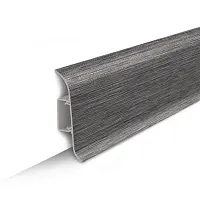 Плинтус напольный с центральной планкой  85мм  2,2м "Идеал Классик", 187 Алюминий темный