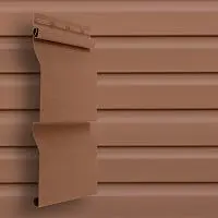 Сайдинг виниловый Grand Line Amerika Slim D4 Корабельный брус Темно-бежевый 3000х203 мм