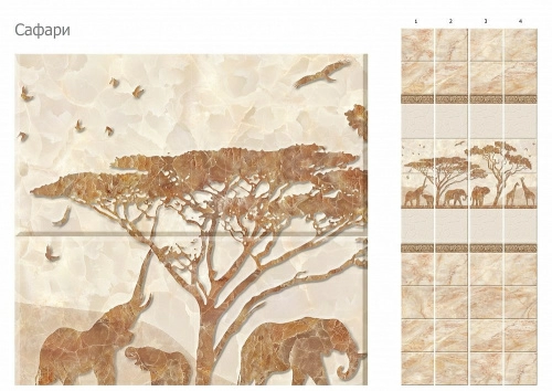 Стеновая панель ПВХ Кронапласт Unique Сафари 2700х250 мм - купить в интернет-магазине Diopt.ru