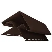 Угол наружный для фасадных панелей Grand Line Я-Фасад Темный дуб 3000х75х75 мм