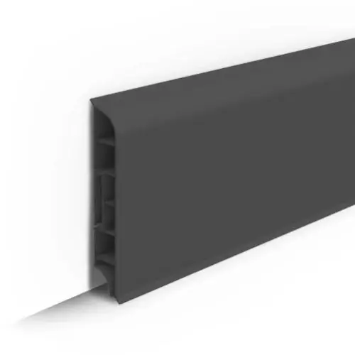 Плинтус напольный округлый 80мм 2,2м "Идеал Дюра", 093 Графит - купить в интернет-магазине Diopt.ru