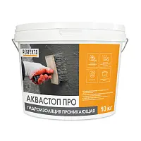 Гидроизоляция цементная проникающая для уплотнения структуры бетона Аквастоп Про, 10 кг