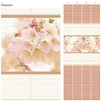 Стеновая панель ПВХ Кронапласт Unique Ханами узор