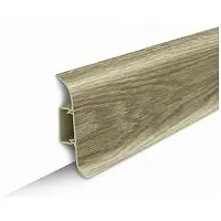 Плинтус напольный с центральной планкой 55мм 2,2м "Идеал Классик", 208 Дуб мокко