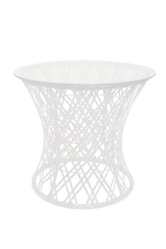 Стол Бонго макси со стеклом (бесцветный), белый, диаметр 0,56 м - купить в интернет-магазине Diopt.ru Стол Бонго макси со стеклом (бесцветный), белый, диаметр 0,56 м - купить в интернет-магазине Diopt.ru