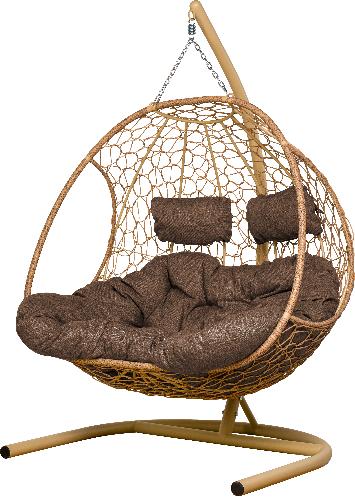 Подвесное кресло ДОБРЫНЯ Home бежевое, подушка Какао (Ткань рогожка) - купить в интернет-магазине Diopt.ru Подвесное кресло ДОБРЫНЯ Home бежевое, подушка Какао (Ткань рогожка) - купить в интернет-магазине Diopt.ru