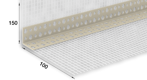 Угол штукатурный с сеткой 100 на 150 (Ш-УС) - купить в интернет-магазине Diopt.ru Угол штукатурный с сеткой 100 на 150 (Ш-УС) - купить в интернет-магазине Diopt.ru