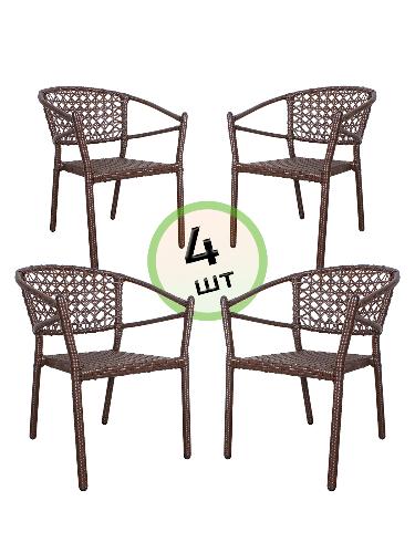 Комплект 4 стула Латте с ротангом - купить в интернет-магазине Diopt.ru Комплект 4 стула Латте с ротангом - купить в интернет-магазине Diopt.ru