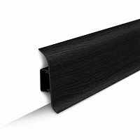 Плинтус напольный с центральной планкой 70мм 2,2м "Идеал Классик", 302 Венге черный