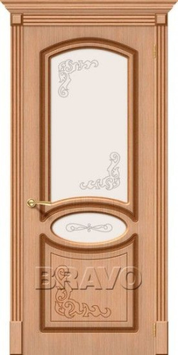 Межкомнатная шпонированная дверь Стандарт Азалия ПО дуб - купить в интернет-магазине Diopt.ru