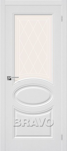 Межкомнатная дверь с ПВХ-пленкой Статус-21 ПО Белый - купить в интернет-магазине Diopt.ru