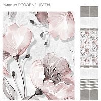 Стеновая панель ПВХ Кронапласт Unique Милана розовые цветы 2700х250 мм