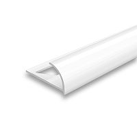 Раскладка наружная для плитки 10 мм 2,5м "Идеал", Белый