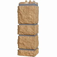 Угол наружный Grand Line Камелот Design Песочный со швом RAL 7004 392х153х153 мм