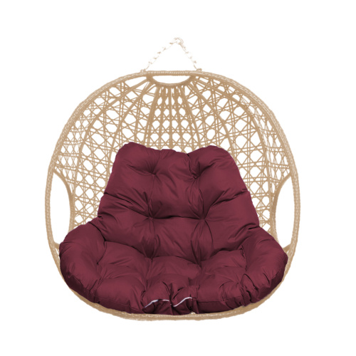Подвесное кресло ДЛЯ ДВОИХ ЛЮКС, с ротангом, бежевое, бордовая подушка (БЕЗ СТОЙКИ) - купить в интернет-магазине Diopt.ru Подвесное кресло ДЛЯ ДВОИХ ЛЮКС, с ротангом, бежевое, бордовая подушка (БЕЗ СТОЙКИ) - купить в интернет-магазине Diopt.ru