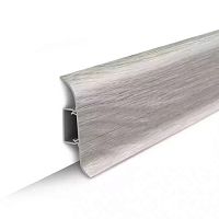 Плинтус напольный с центральной планкой  85мм   2,2м "Идеал Классик", 253 Ясень серый