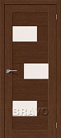 Межкомнатная дверь со стеклом Легно-39 Brown Oak