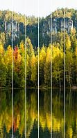 Стеновые ПВХ панели фотопечать Лес Горное озеро